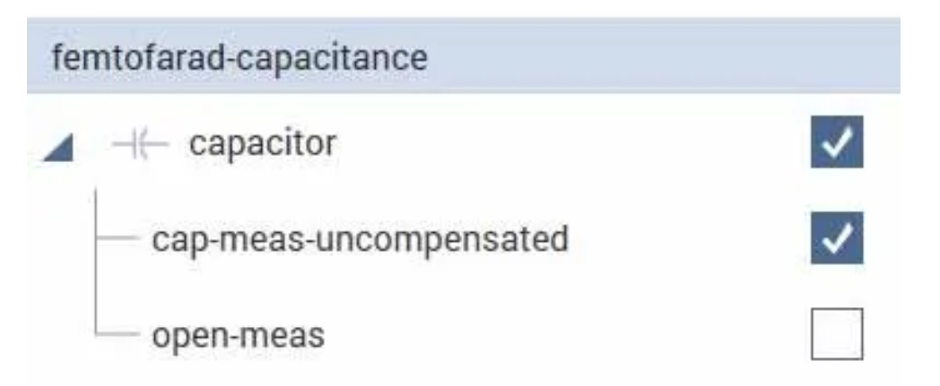 图9. 在项目树中不选择open-meas测试