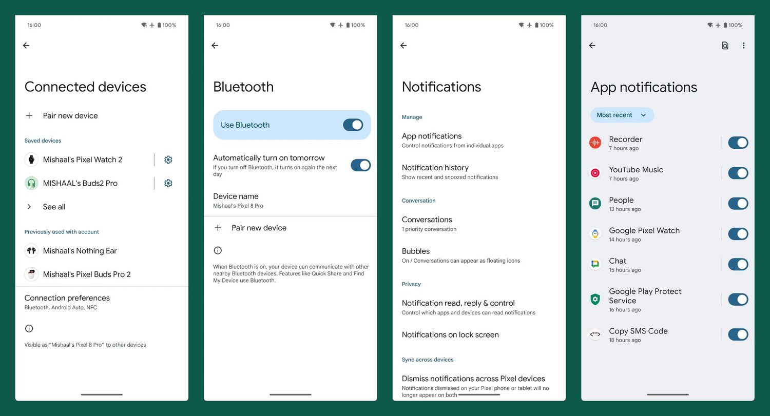 ▲ 浅色模式下，安卓 15 当前设置应用