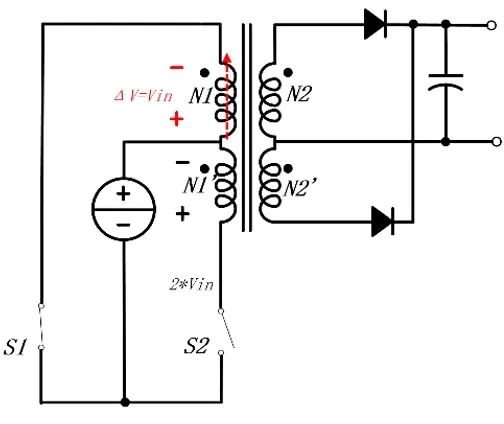 图7.推挽式拓扑
