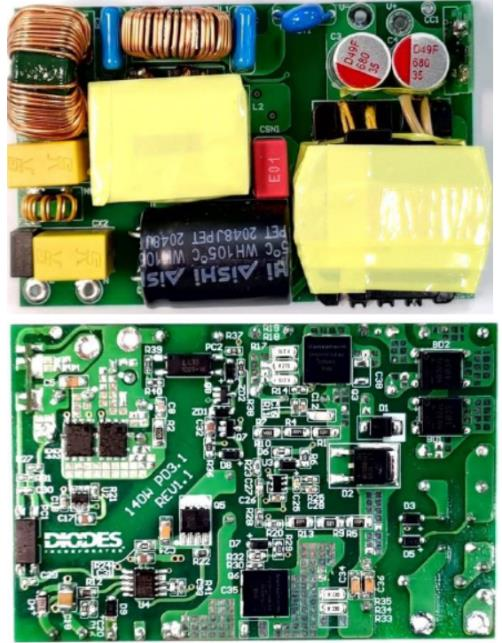图示1-大联大友尚基于Diodes产品的140W PD3.1 GaN充电器方案的展示板图