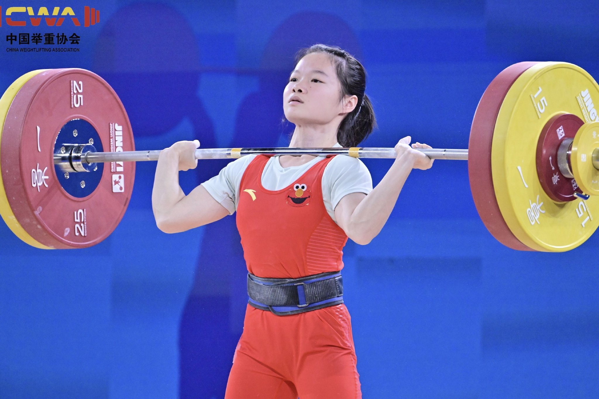在20日进行的全国女子举重锦标赛