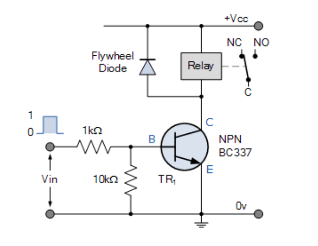 npn继电器开关电路