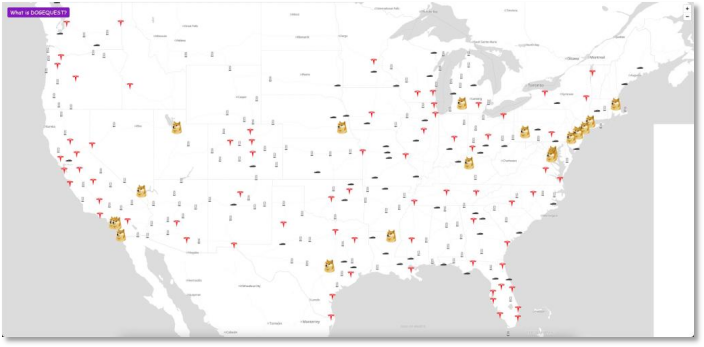 “Dogequest”公布全美特斯拉车主个人信息 图片来源：《纽约邮报》