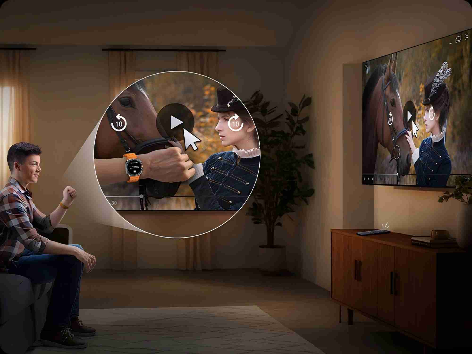 【三星手表手势控制电视】