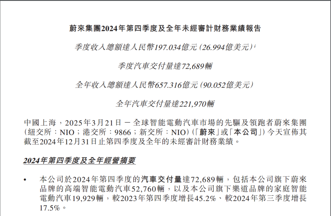 来源：蔚来公告