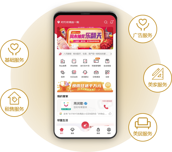 ▲邻里邦APP界面示意