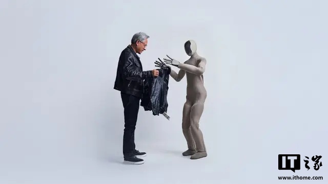 人类机器人将黄伦Xun的皮夹克，1倍和NVIDIA递交了