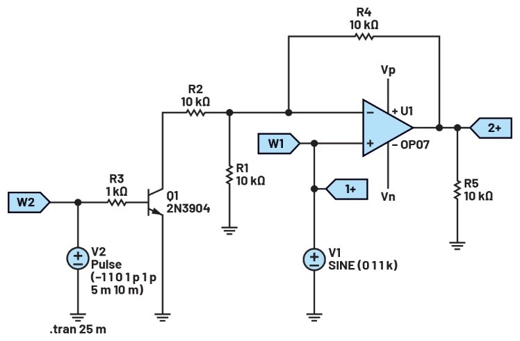 图1.使用晶体管的压控器件