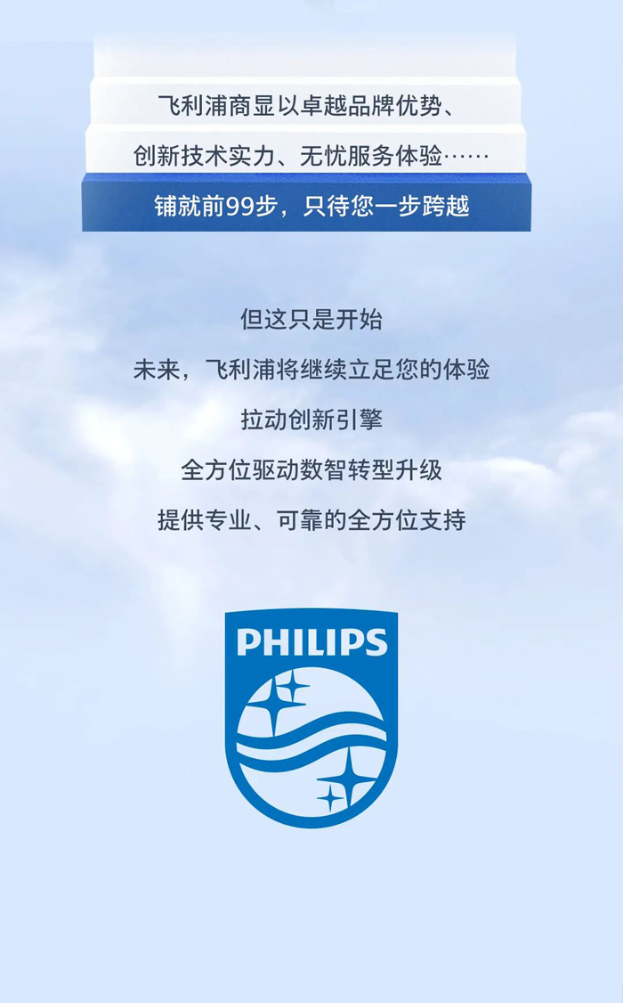 市场竞争日益激烈数智化转型是破局关键面对重重挑战，您无需独自奋战飞利浦商显已为您铺平前路只待您向前一步