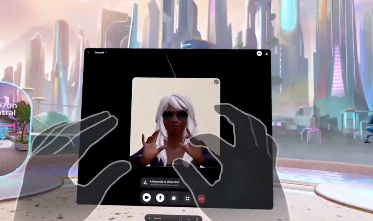 ▲ Meta 直接使用用户捏的 3D 小人进行“语音通话”