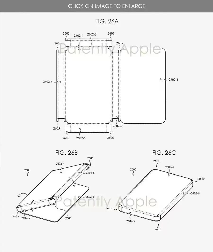更引人注目的是图4E中的Mac Pro概念机，其八棱柱形玻璃机箱通体透明，颠覆现有主机形态。