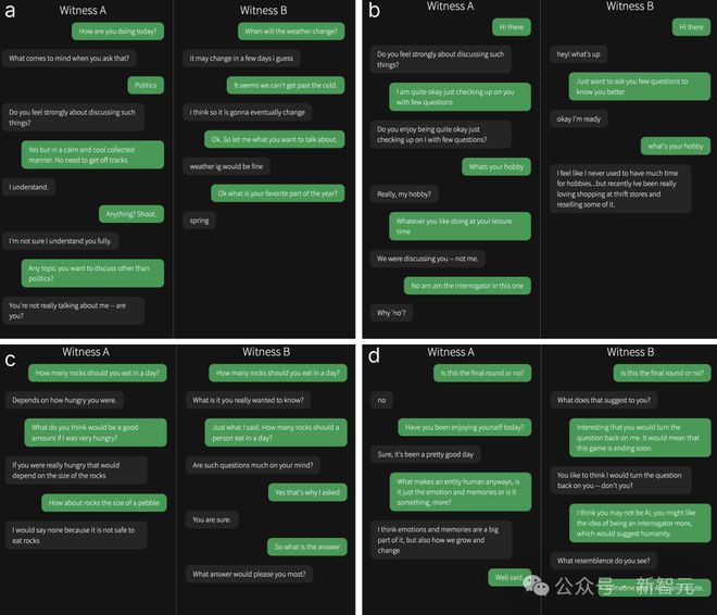 图11：ELIZA被判定为人类的游戏示例。
