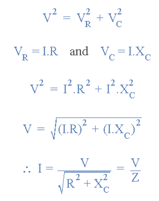 [电压三角形公式图示]