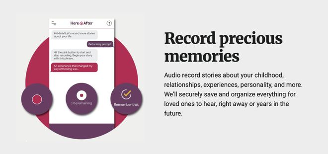该公司最火的业务是年轻人买来送长辈……｜图片来源：HereAfter AI