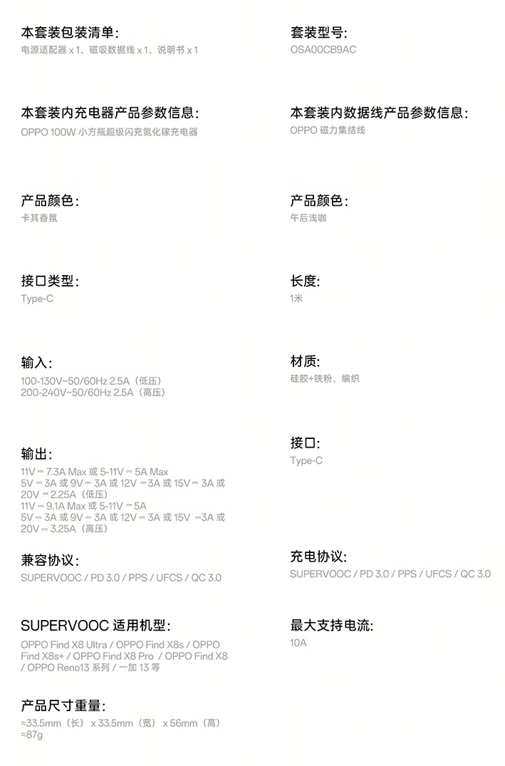 京东OPPO 100W 小方瓶超级闪充氮化镓充电器国补价 169.15 元直达链接