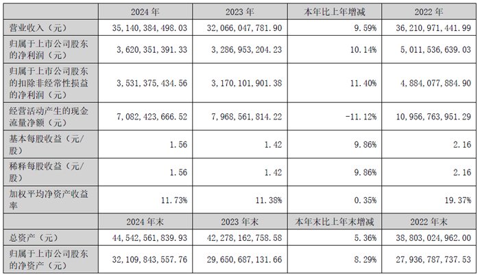 Pengding Holdings的2024财务报告：收入为351.4亿元人民