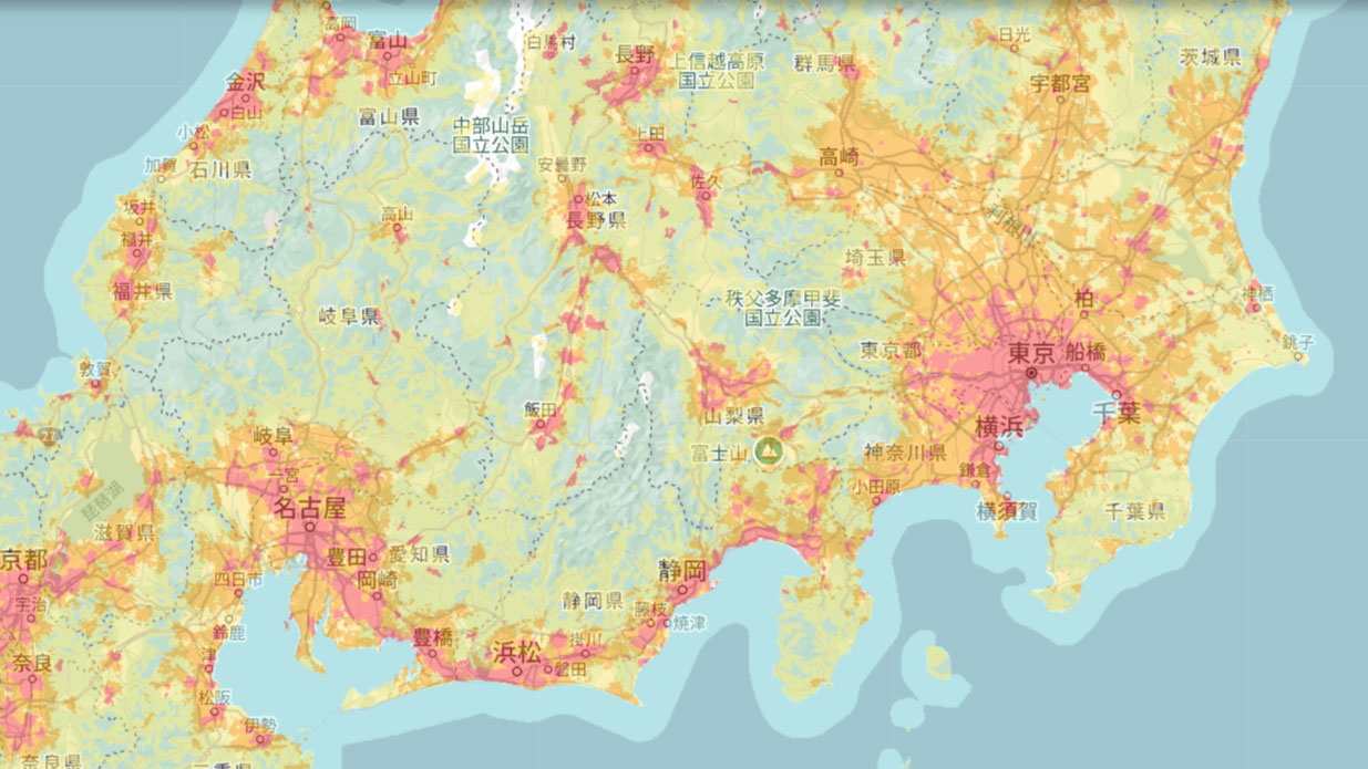 ▲ au 5G / 4G 覆盖区域