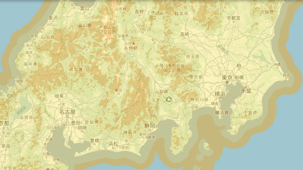 ▲ au 5G / 4G 及 au Starlink Direct 覆盖区域