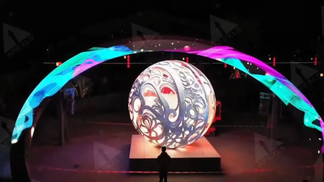 △惠阳淡水墟 裸眼3D球形屏