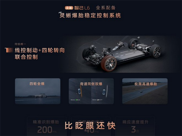 整个Zhiji L6系列都配备了灵魂灵魂的标准稳定系统
