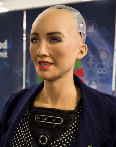 索菲亚机器人，图片来源：Wikipedia