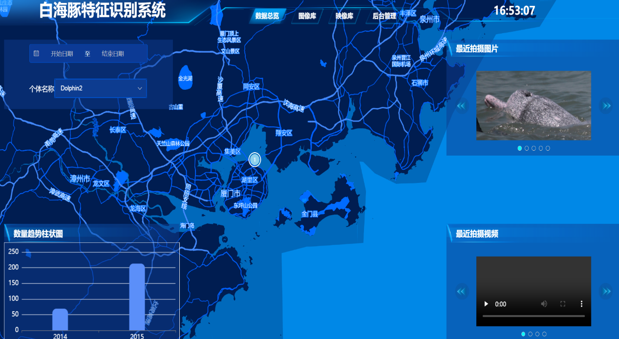 图：白海豚特征识别系统