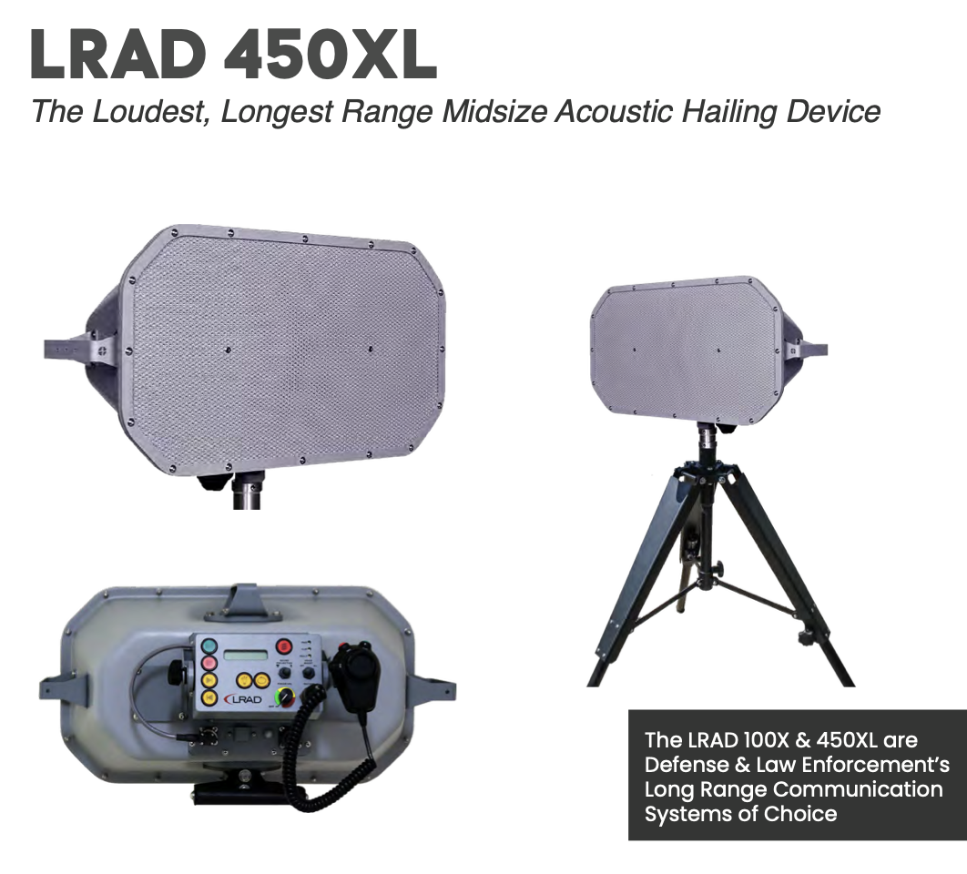 ▲ Genasys 公司 LRAD 450XL 型号产品图片（来源：LRAD 产品介绍与指南）