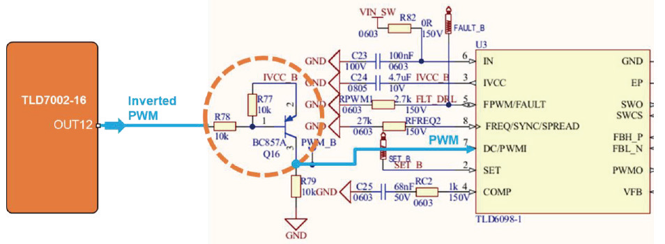 图4 TLD7002-16ES PWM信号整形