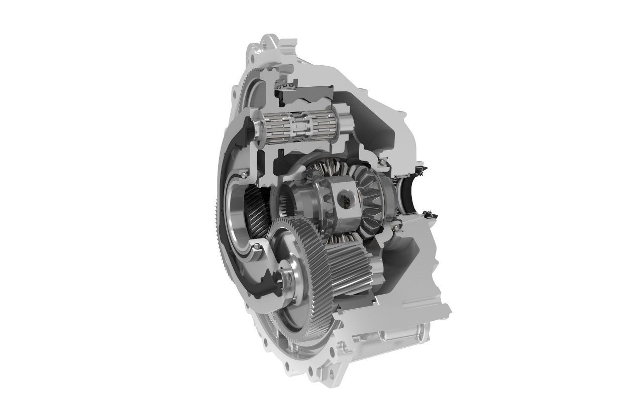舍弗勒新一代同轴减速箱集成了锥齿差速器，重量更轻、轴向空间更紧凑