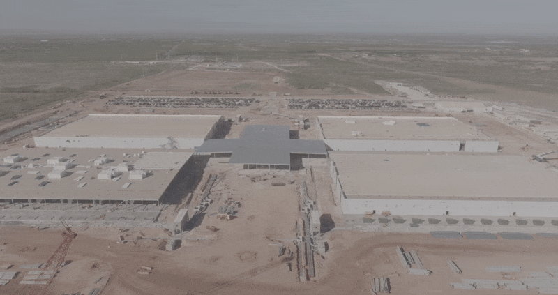 ▲Crusoe在美国德克萨斯州阿比林为OpenAI建设的数据中心（图源：Crusoe）