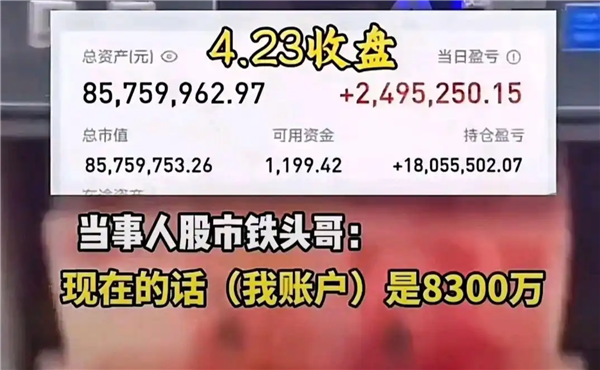 <strong>男子称炒股11年赚6000多万</strong>