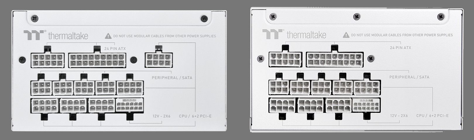 ▲ 1000W 版本（左）和 850W 版本（右）