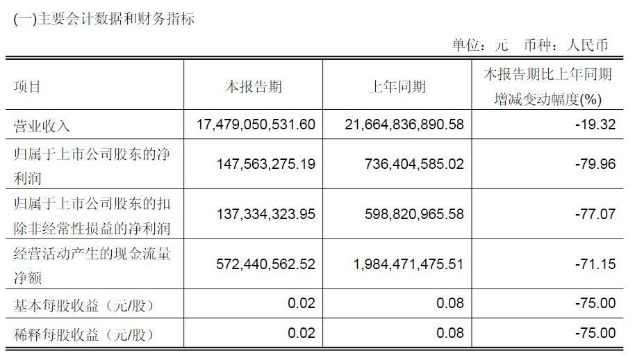 2025年一季报截图