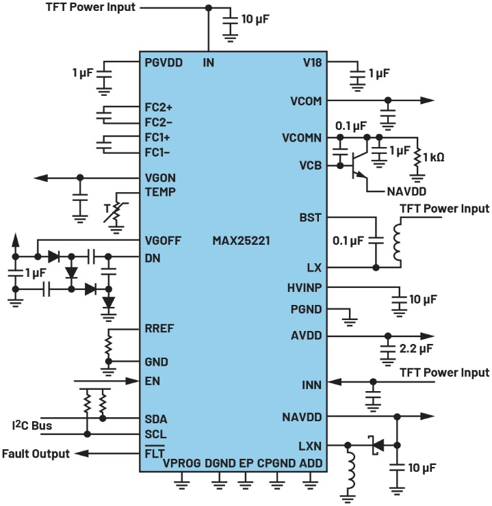 图8 集成VCOM的TFT偏置电源
