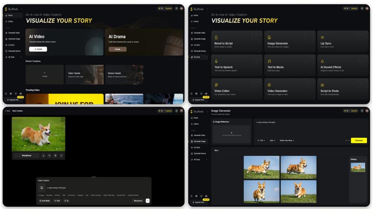SkyReels交互界面展示