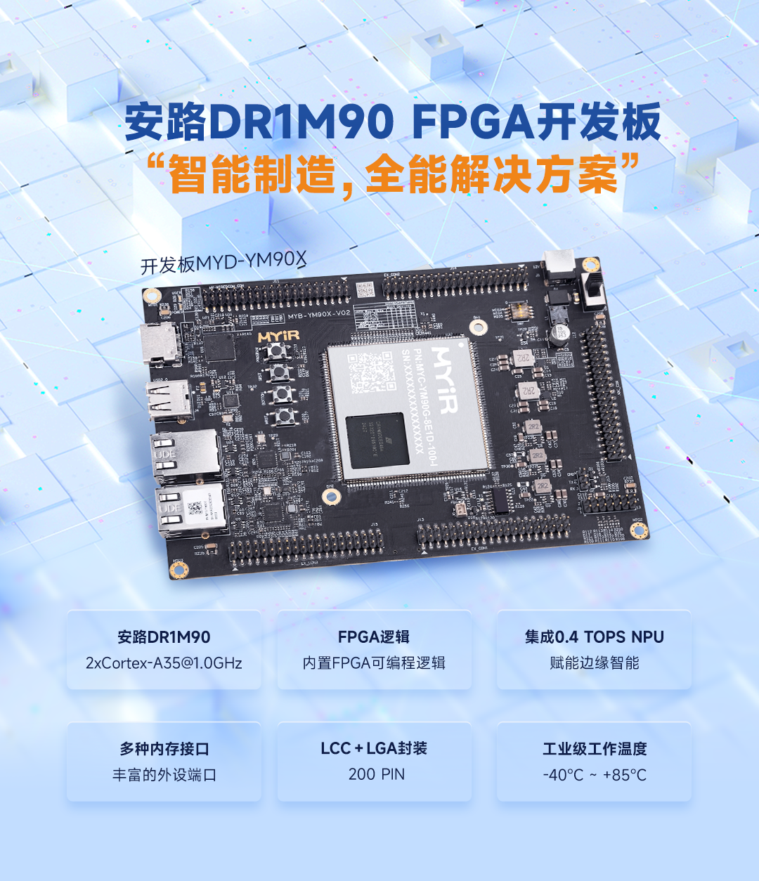 图 米尔基于安路飞龙派DR1M90核心板及开发板