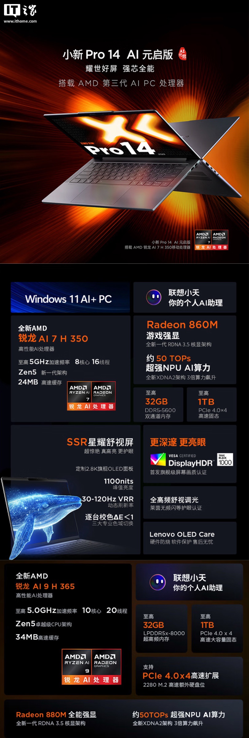2025 Lenovo Xiaoxin Pro 14笔记本电脑Ryzen版本可