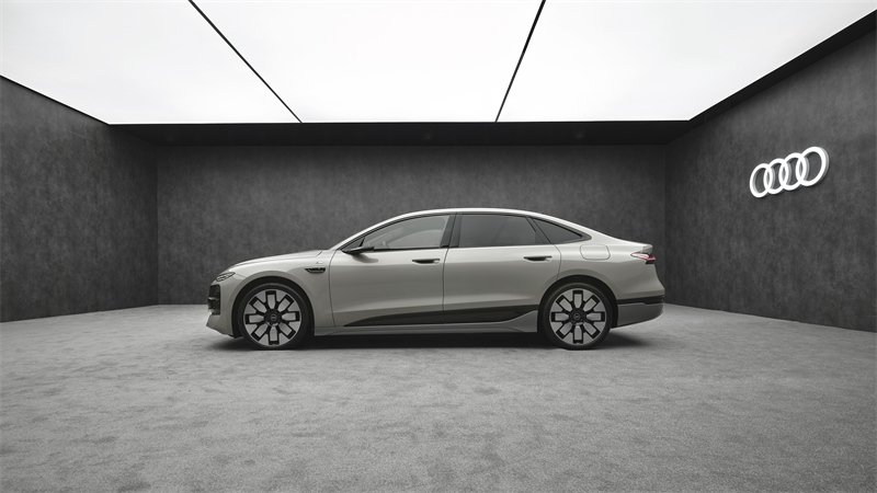 奥迪 A6L e-tron承袭最新家族化设计语言，以极简设计诠释整车高级质感