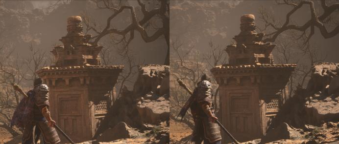 （光线追踪关/光线追踪开）