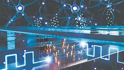 使用电化学随机存取存储设备进行内存计算（艺术图）。 图片来源：韩国浦项科技大学