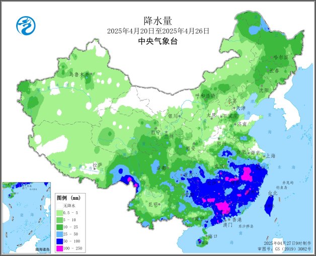 图2 全国降水量
