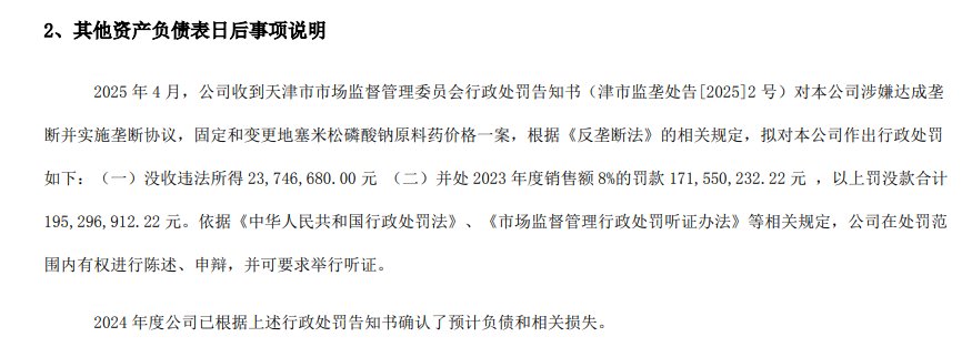 来源：仙琚制药2024年年度报告第182页