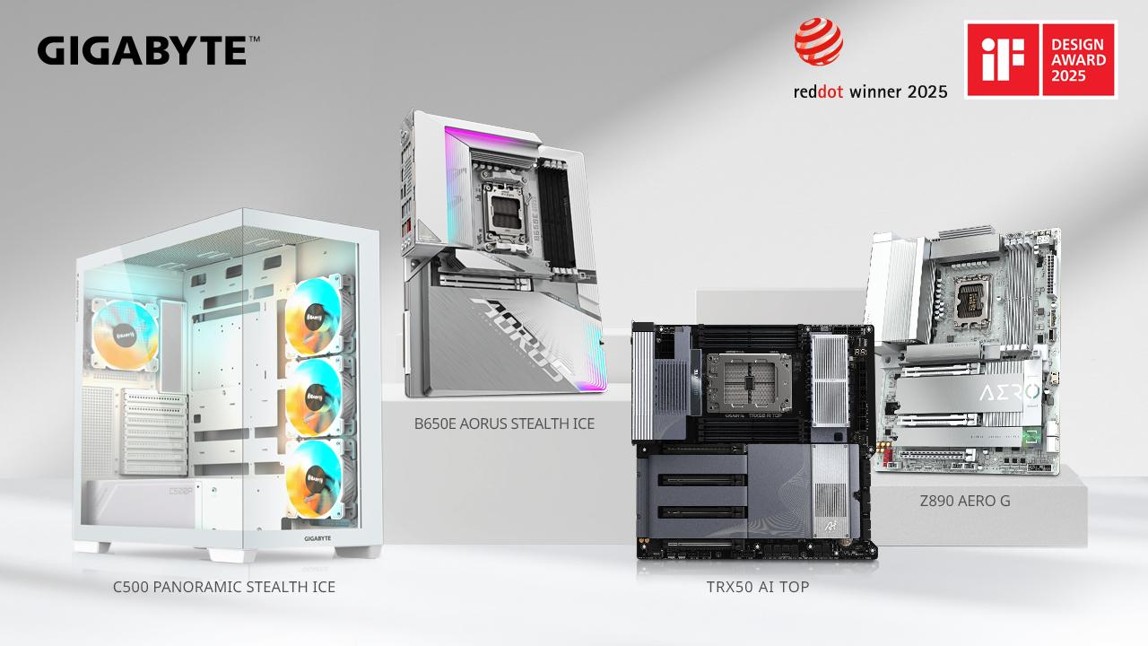 Gigabyte Technology赢得了2025 if和Red Dot Award Design的赢