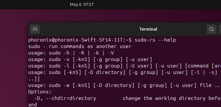 使用：ubuntu 25.10使用sudo默认