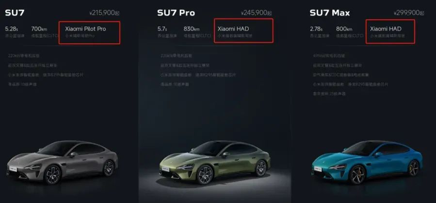 图源：小米汽车官网