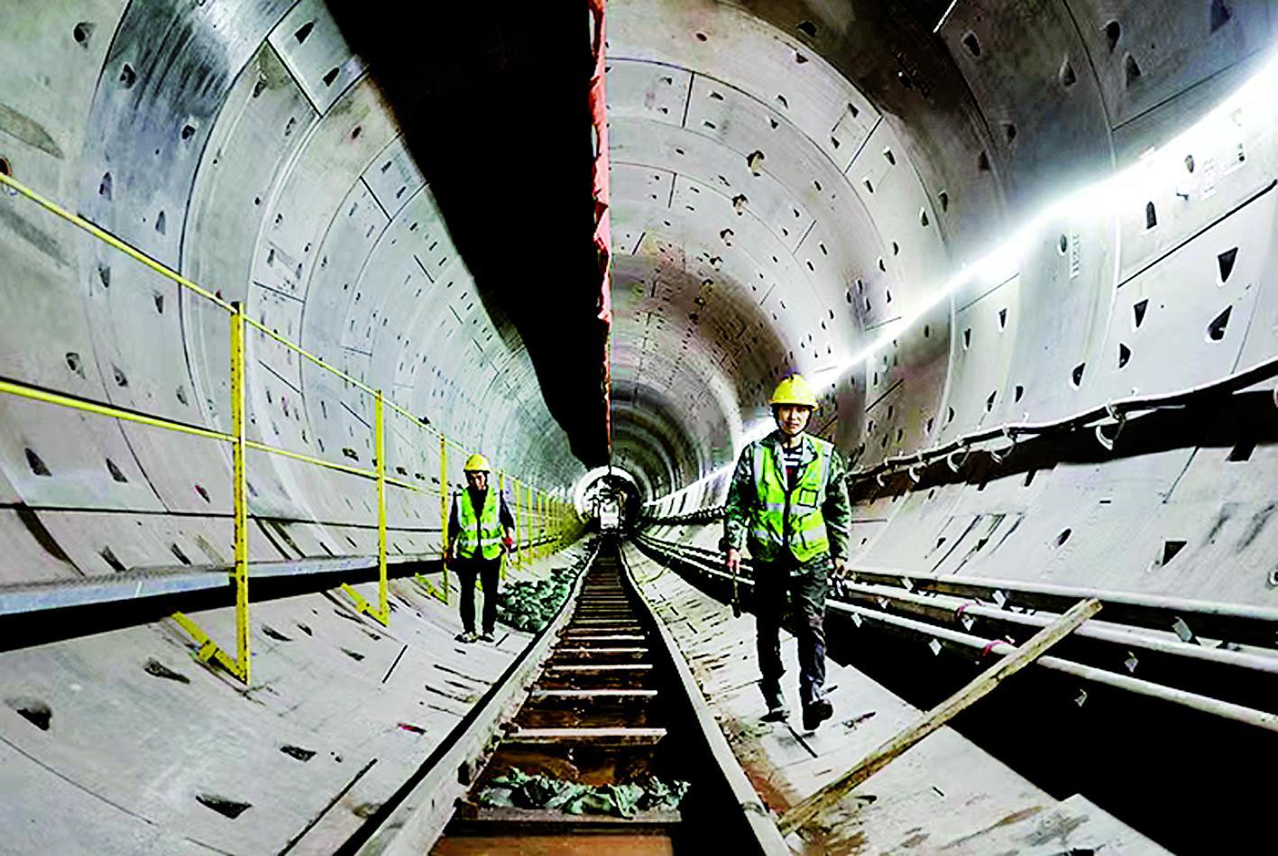 轨道交通18号线北延伸段建设现场