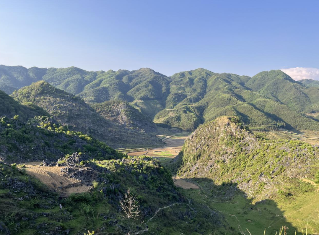 猴场小学坐落在崇山峻岭中的山间谷地