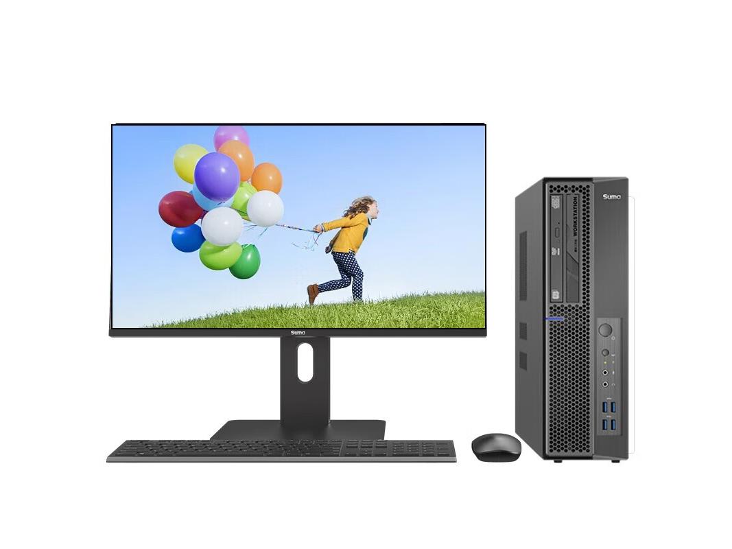 图为：中科可控T40(海光3350/8GB/256GB/2G独显/DVD/23.8英寸)