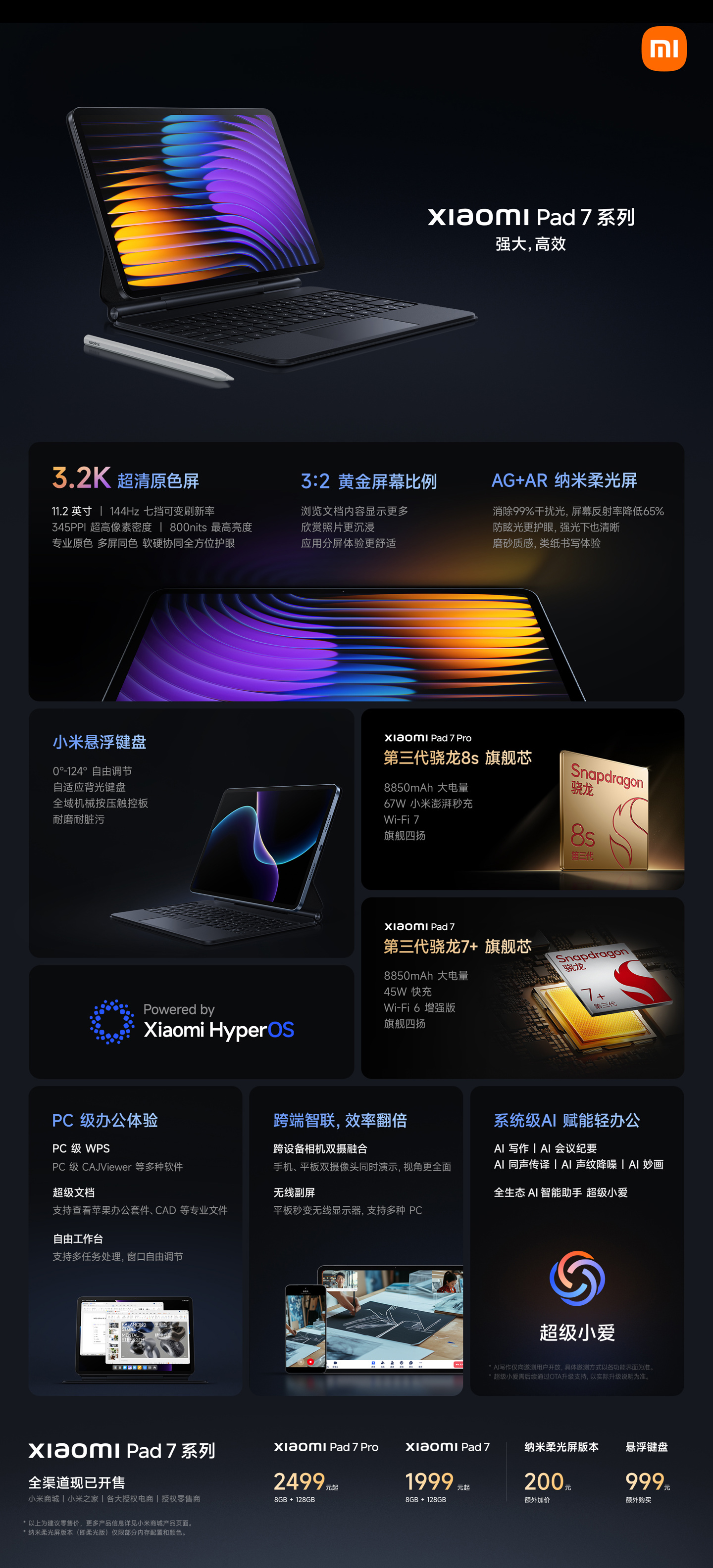 京东小米平板 78+128G券后 1469.65 元领 150 元券