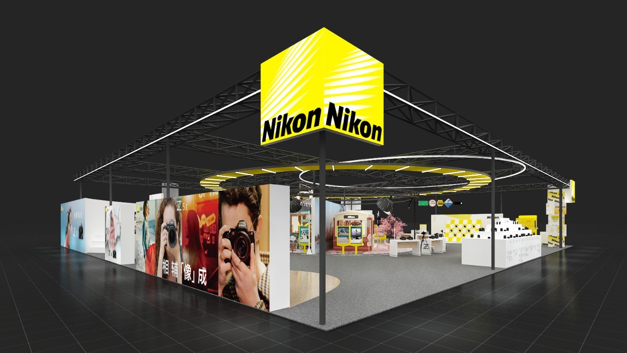 尼康展台全景 